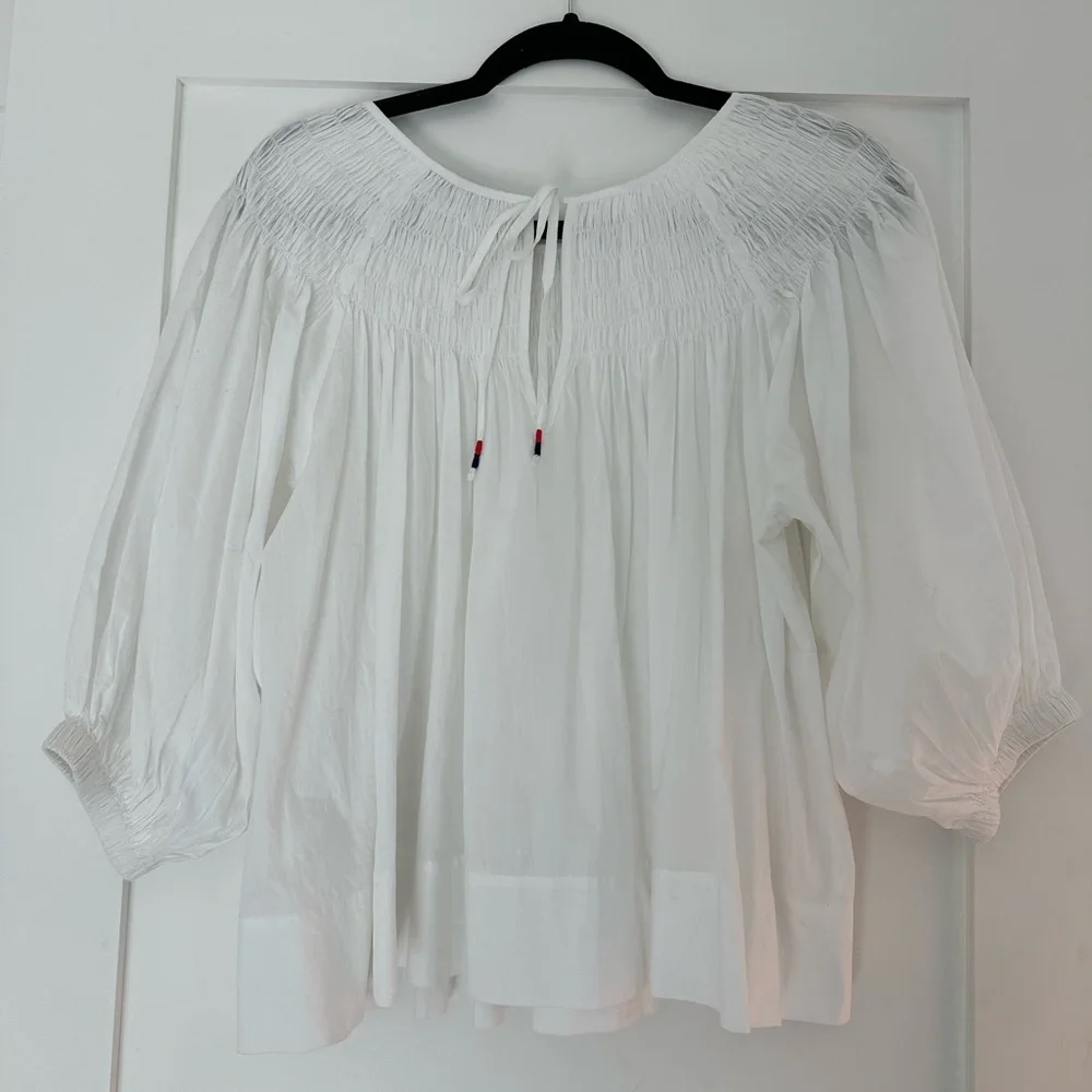Clare V. Fleur Blouse White - Picture 5 of 7